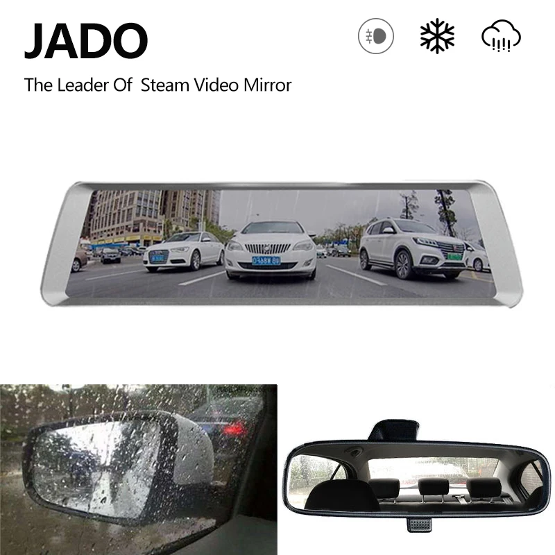 JADO D800 Автомобильный видеорегистратор поток зеркало заднего вида камера LDWS GPS