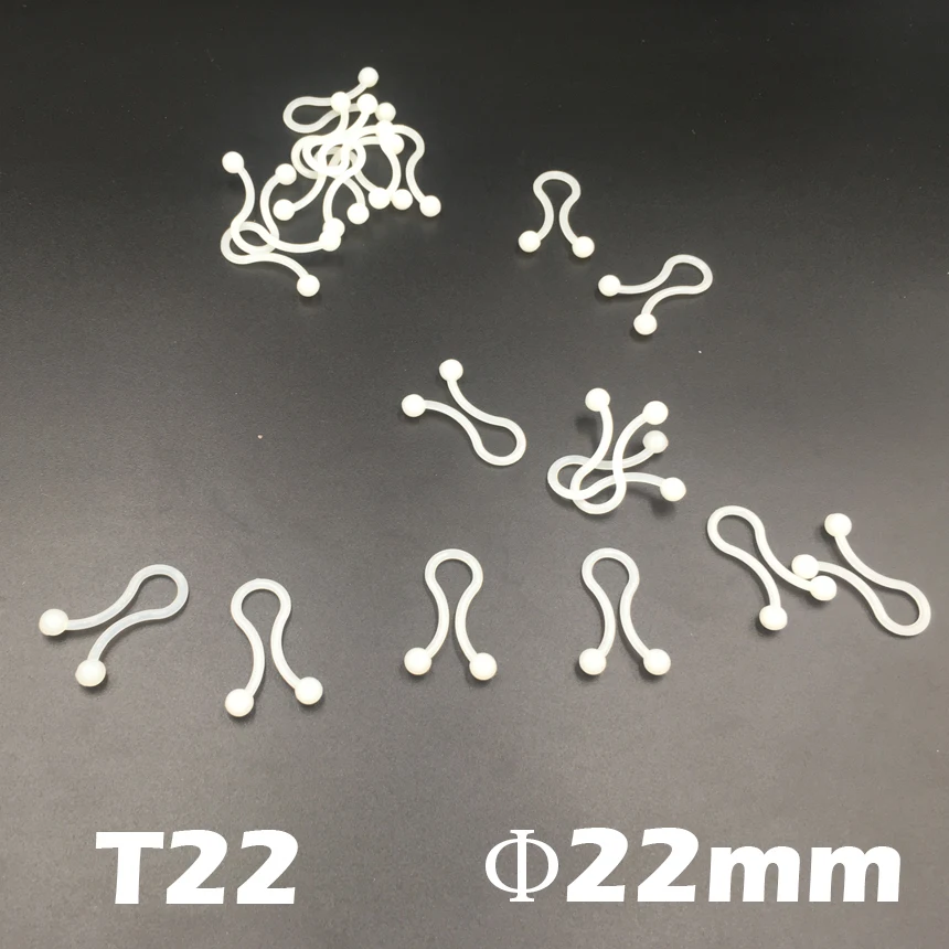 

100pcs/Lot T22 22mm Dia Ball U Type White Nylon Plastic Round Circle Cable Clip Lock Network Wire Reusable Twist Tie