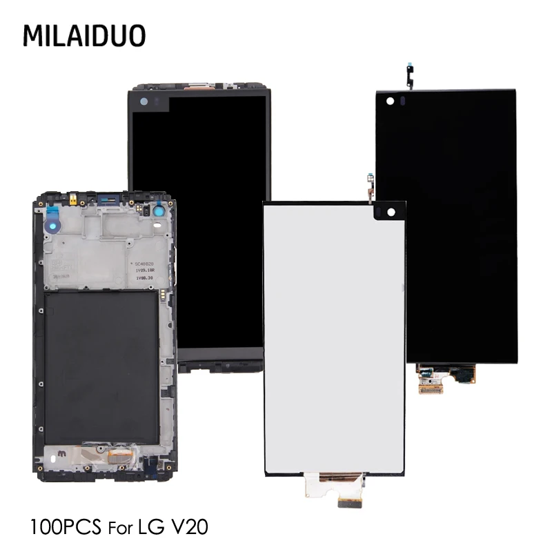 

100 PCS LCD Display For LG V20 H910 H918 H990 VS995 VS996 Original Touch Screen Digitizer Assembly Replacement With Frame