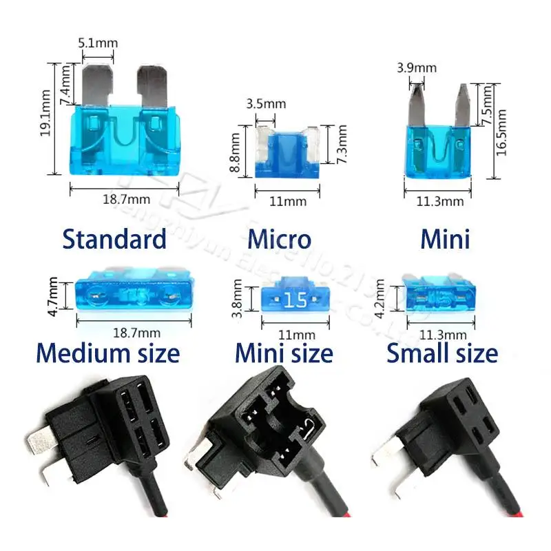 TAP адаптер с 10А Микро Мини стандарт ATM Лезвие Предохранитель 12 В мини маленький средний размер автомобильный держатель предохранителя добавить-а-цепи свинья назад предохранитель