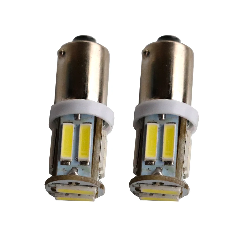 10 шт. BA9S 434 T4W светодиодов 7020 SMD H6W автомобильные внутренние лампы для чтения