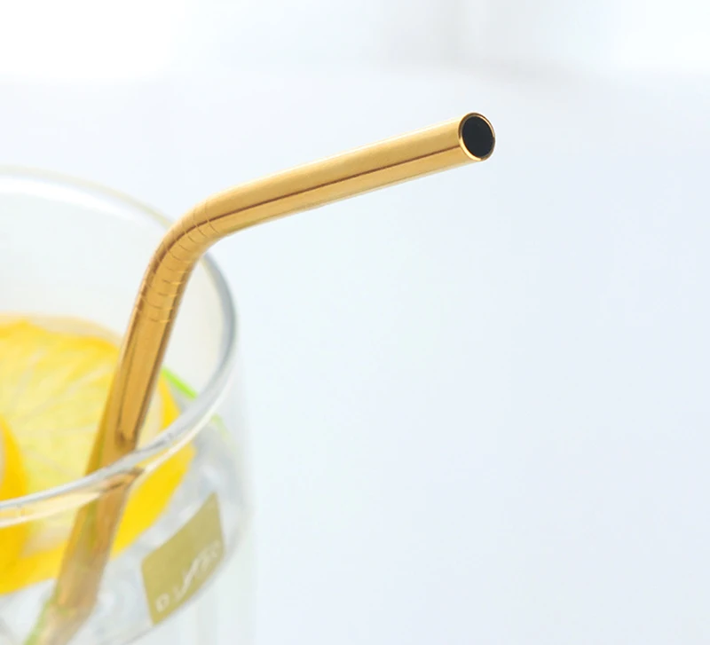 LIYIMENG 4Pcs Reusable Drinking Straw High Quality 304 Stainless Steel Metal Straw with Cleaner Brush For Mugs 20 30oz B4