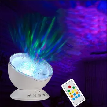 

2018 Remote Control Music Starry Sky Night Light 7 Colors Aurora Ocean Wave Projector LED USB Lamp Baby Children Gifts