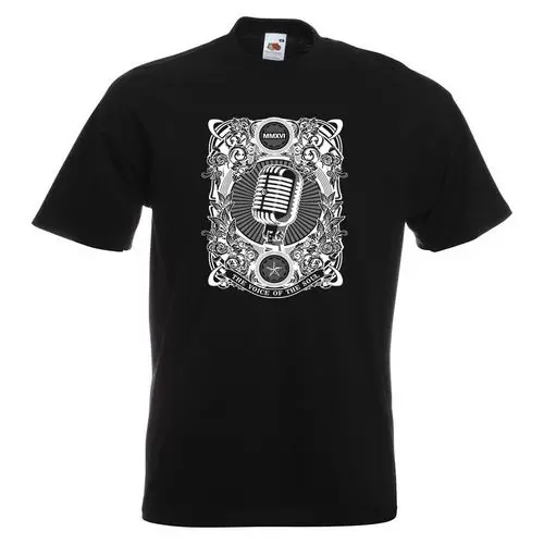 The Voice Of Soul Mens PRINTED T-SHIRT Classic Microphone Vintage Chinese Style | Мужская одежда