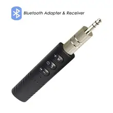 Receptor sem fio Bluetooth Adaptador de Áudio Auxiliar 4.1 3 5mm Car Handsfree Aux Adaptador Sem Fio