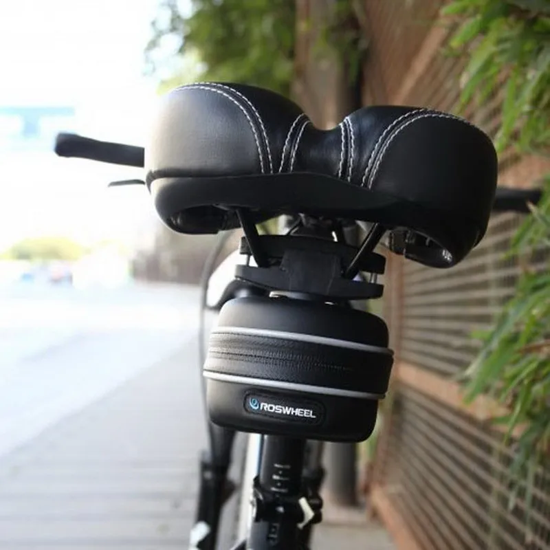 Excellent ROSWHEEL Mini Bicycle Bag Waterproof Cycling Bike Saddle Seat Bag EVA Basket Rear Pouch Rainproof MTB Bicycle Case bicicleta 7