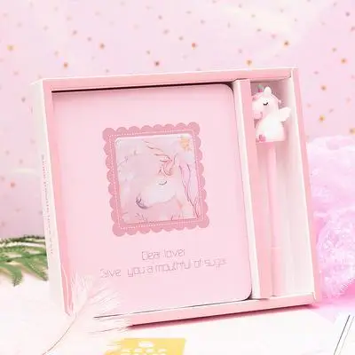Jonvon Satone розовая записная книжка для девочек Zakka Lovers Фламинго записная книжка s Подарочная коробка набор школьных принадлежностей планировщики Escolar канцелярские эскизы - Цвет: J