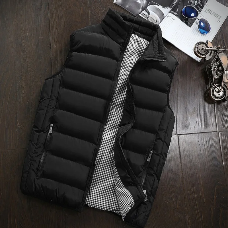 

UNIVOS KUNI 2018 New Winter Men's Korean Version Vest Warm large Size Casual Cotton Coat Sportswear Sleeveless Lover Vest Q515