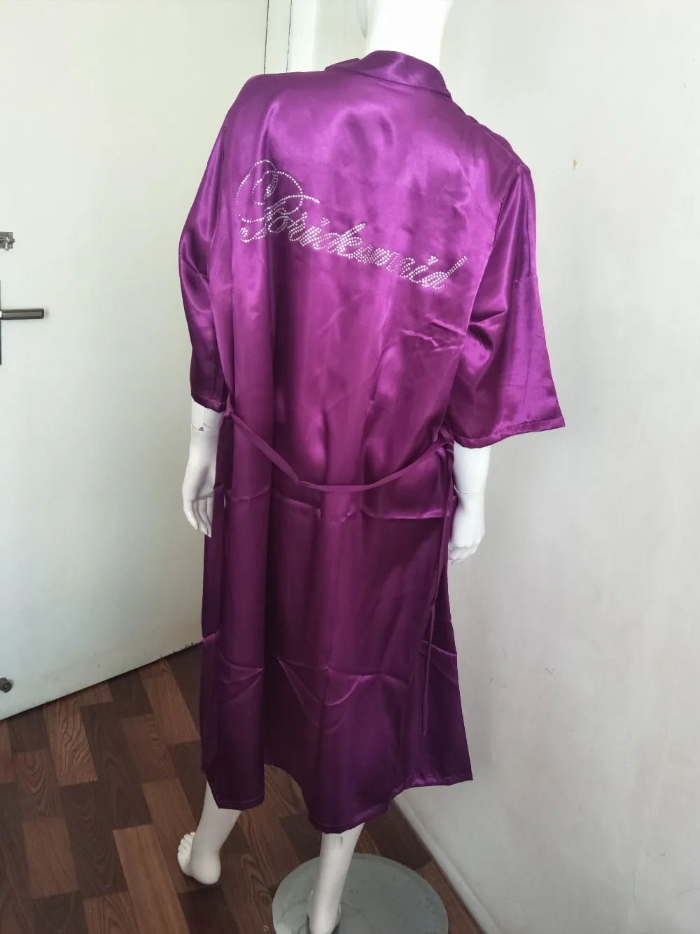 Свободное длинное кимоно из искусственного шелка с логотипом на заказ, женское свадебное платье для невесты и подружки невесты, свадебное платье для девичника