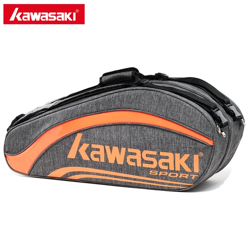 Bolsa de Bádminton de la serie King de la marca Kawasaki bolsa de deporte de gran capacidad para 6 raquetas de bádminton con dos hombros KBB-8652