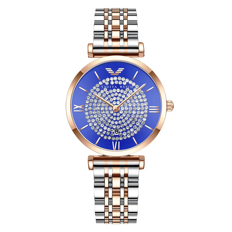 Женские часы на магнитном ремешке, минималистичные наручные кварцевые часы megir с бриллиантами, женские часы-браслет - Цвет: YDX03