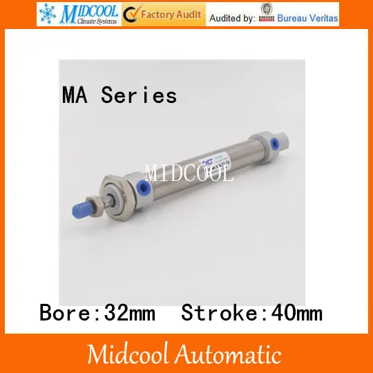 Mini air cylinder MA32 40 stainless steel bore 32mm stroke 40mm double acting small pneumatic cylinder