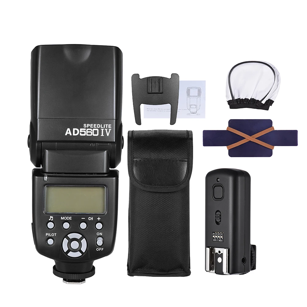 Andoer AD560 IV Pro On-camera Slave speed lite Flash Light GN50 с триггером вспышки цветные фильтры Горячий башмак крепление для Canon Nikon