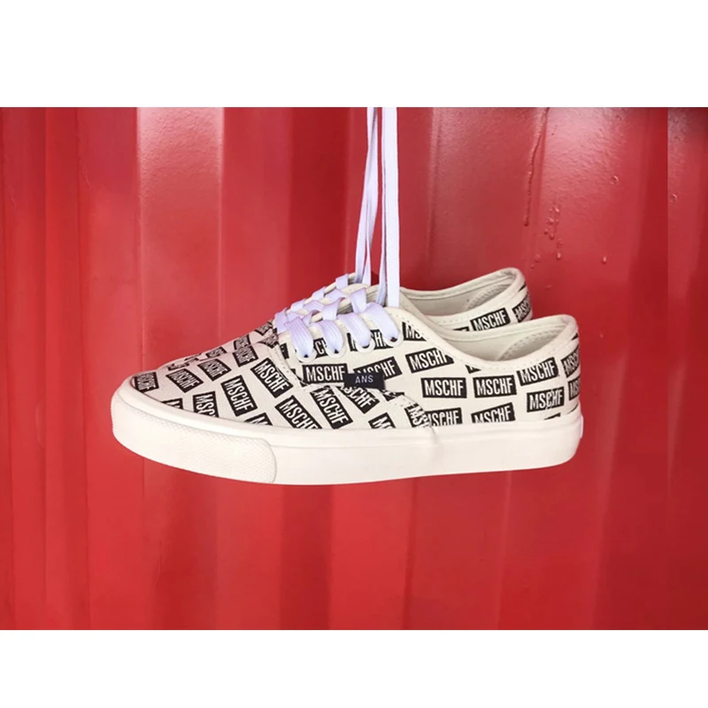 

Ins women sneakers Harajuku Printing Shallow female canvas shoes flat retro Low-top casual girls walking shoes sapatos de mujer
