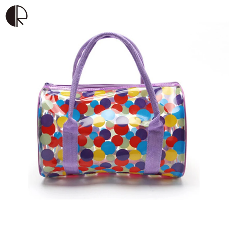 Women Candy Color Jelly Bag PVC Transparent Waterproof Bag Beach