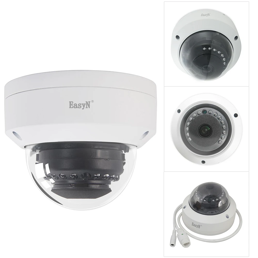 EasyN IP камера POE 4MP P2P Onvif Wifi-камера ночного видения POE WI FI купольная камера для дома с датчиком движения WI-FI IP Cam