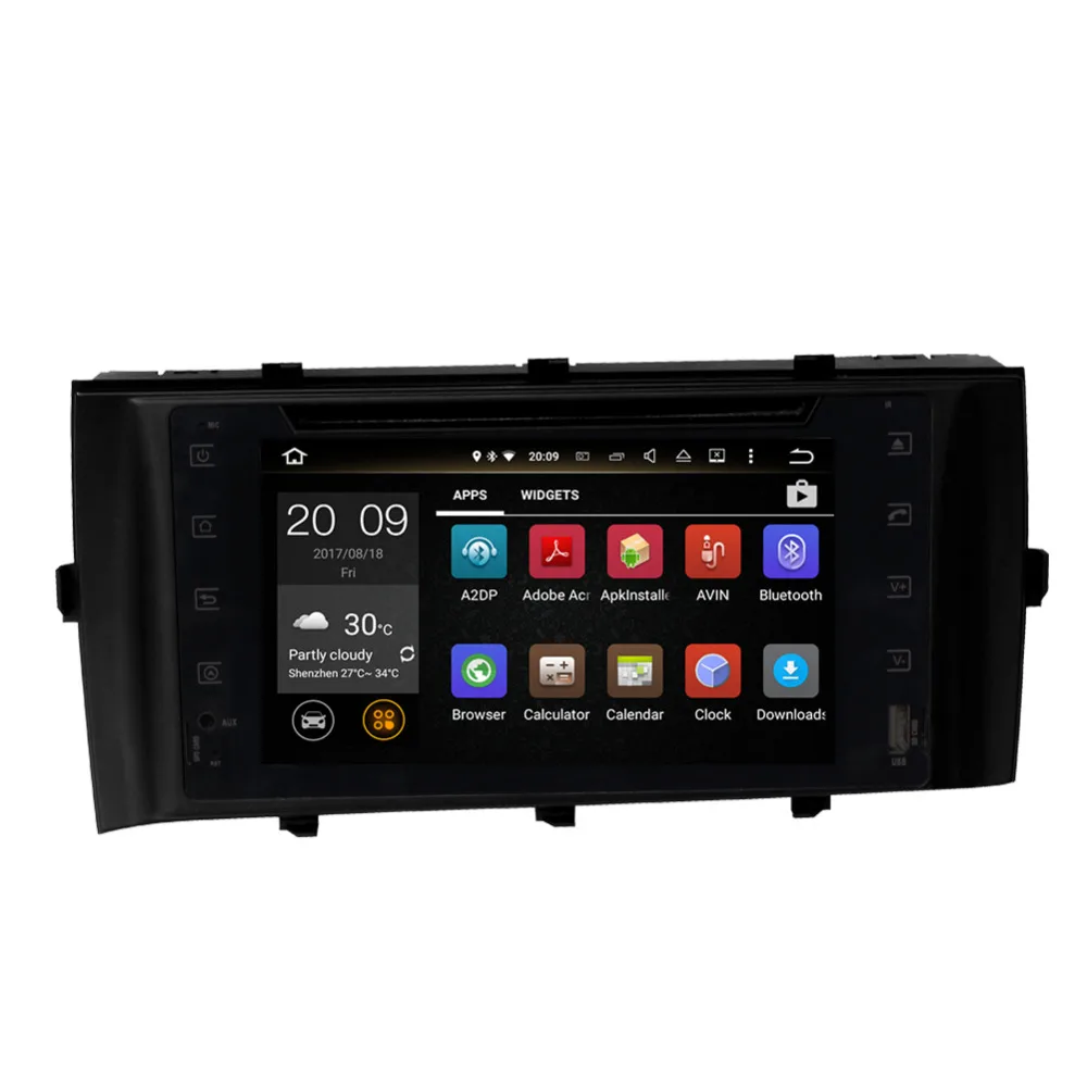 Sale Android 8.0 Octa Core Car Auto Radio Stereo For Toyota Prius C Left Hand Driving 2011- DVD Multimedia Player GPS Navigation 4