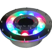 В Европу IP68 rgb светодиодный фонтан светильник 9 Вт 12 В светодиодный подводный светильник 10 шт./лот для живописных мест