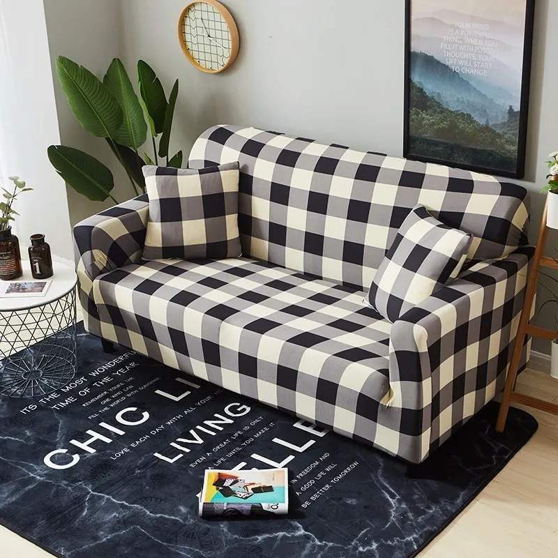 Классический плед Печать дивана чехол для дивана все включено нескользящий чехол для домашнего офиса один/два/три/четыре сиденья - Цвет: classic01