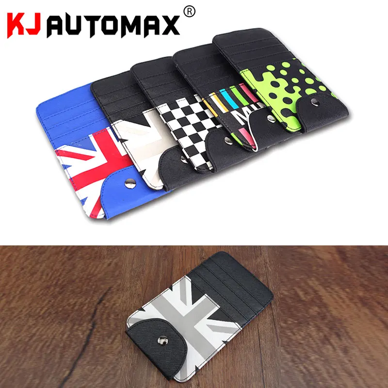 

KJAUTOMAX for all modle of Mini Cooper Card Holder Green Rainbow Checker GreyJack UnionJack