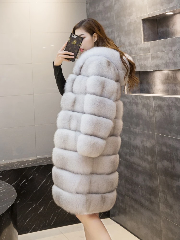 Weerkaatsing Nederigheid vlam Echte bontjas met kap herfst winter volledige pelt natuurlijke poolvos bont  lange jas voor vrouwen warm beige kleur 1 m lengte C144|Echt Bont| -  AliExpress