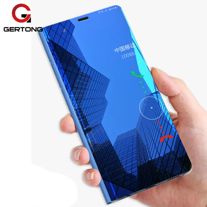 

Leather Bags View Flip Case For Huawei P Smart Mate 10 P10 P20 Lite Pro P8 P9 Lite 2017 Stand Case For Honor 10 V10 Mirror Cover