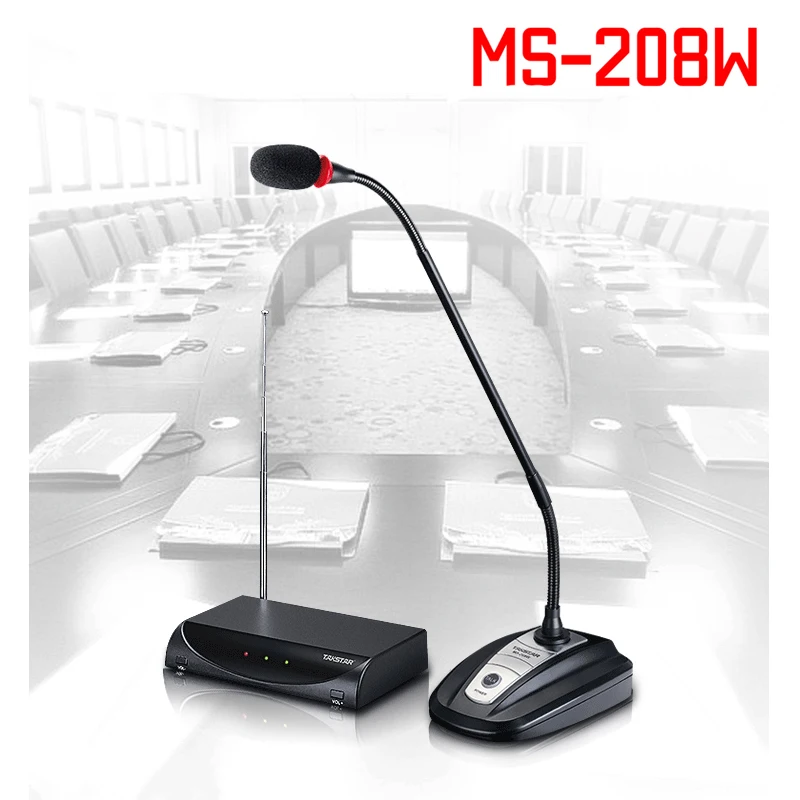

Pro ms-208w gooseneck conference wireless microphone system VHF