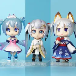 Японского аниме 3 вида стилей Хацунэ Мику Nendoroid 10 см ПВХ фигурку куклы модель игрушечные лошадки подарок