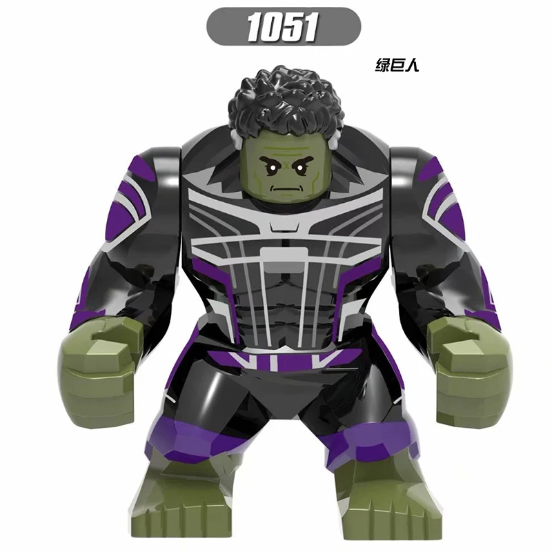 

20Pcs/Lot LEGOing Big Size Marvel avengers 4 ENDgame Super Hero Hulk Building Blocks Action Figures Toys For Children XH1051