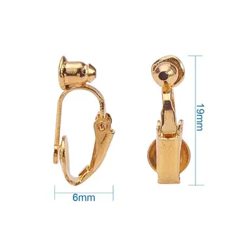 

36pcs/Box 6 Colors Brass Stud to Clip on Earring Converters for Non-Pierced Ears