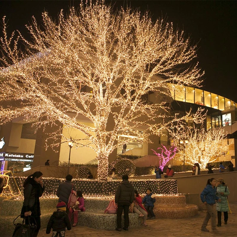 Рождественские огни 5 м 10 м 20 м 30 м 50 м 100 м светодиодная гирлянда 8 функций Рождественские огни 8 цветов для свадебной вечеринки Праздничные огни