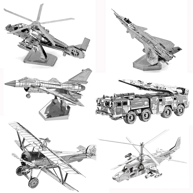 

Multi-barrel Rocket Launcher/DF-11 Missile Carrier/Rah-66 Stealth Helicopter Metal 3D Puzzle Assembled Model Toy Furniture Decor