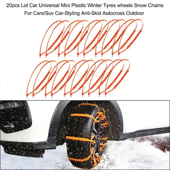 

2-20PCS/ Set Car Universal Mini Plastic Winter Tyres wheels Snow Chains For Cars/Suv Car-Styling Anti-Skid Autocross Outdoor New