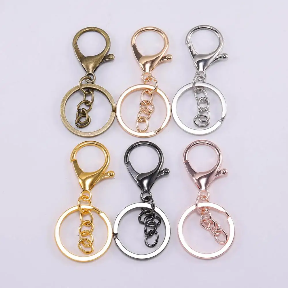 5 Pcs Big Metal Lobster Clasp Hooks 30x70MM Keychain Supplies Swivel Split  Key Ring Gold Diy Jewelry Making Findings Clasps