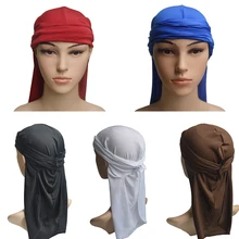 1 шт. мягкие регулируемые байкерские головные повязки Skullcap Новые Модные Элегантные спандекс удобные длинные 6 цветов эластичные мужские повязки