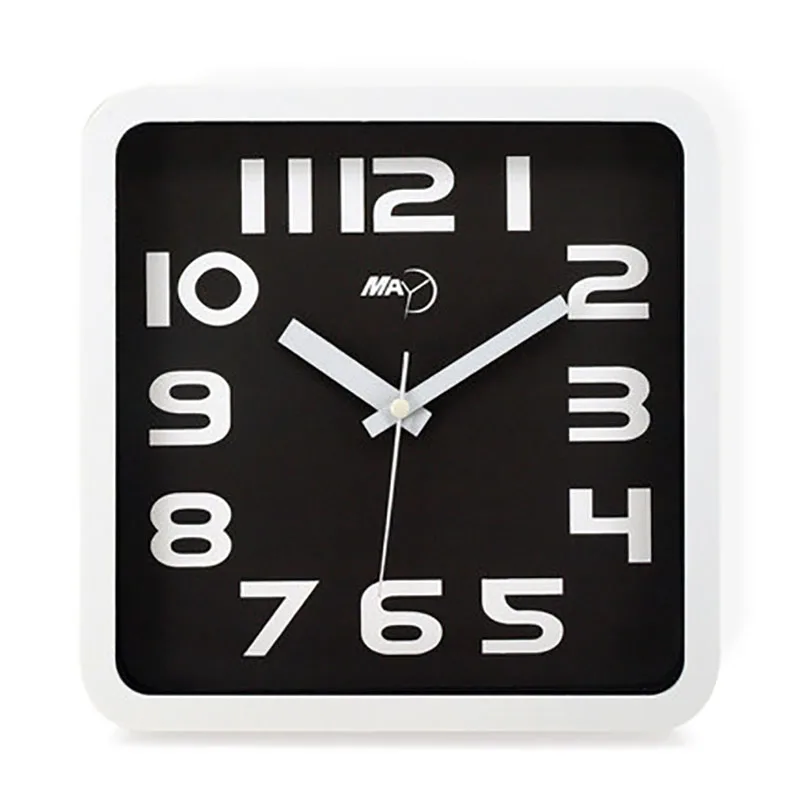 

Square Digital Wall Clock Modern Design Vintage Clock Retro Mechanism Silent Clock Wall Watches Home Decor Kitchen Living Room
