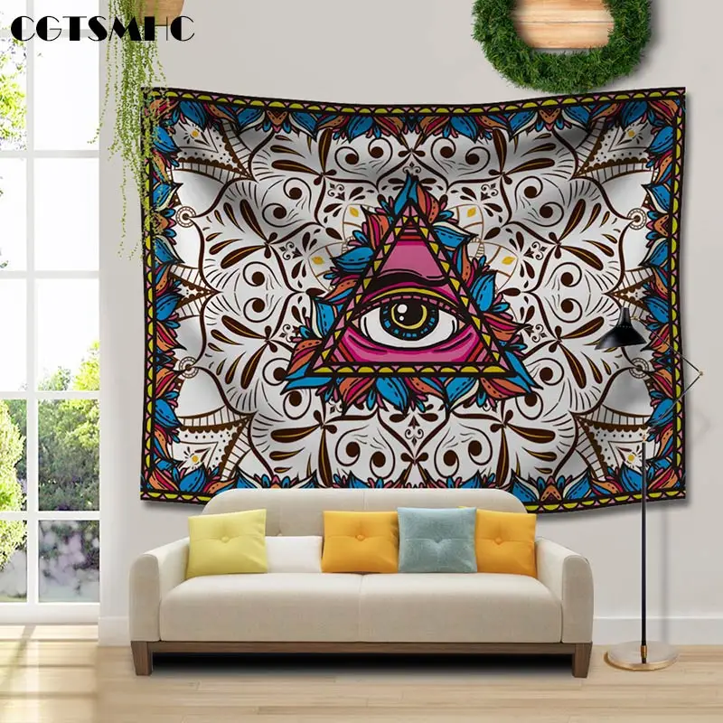 

Cgtsmhc Tapestry Wall Hanging Style Eyes Printed Hippie Color Print Decor Mandala Tapestry Religious Boho Wall Carpet Blanket