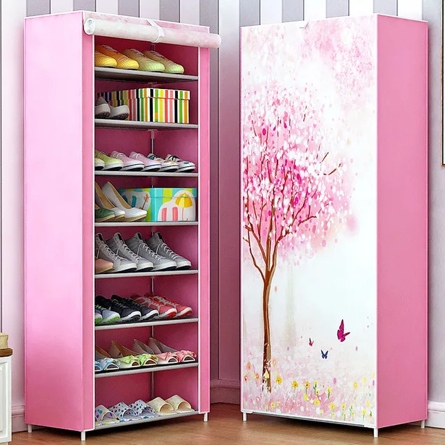 Cheap 3D Landscape 9-layer 8-grid Shoe cabinet Non-woven fabrics large Shoe rack organizer removable shoe storage for home furniture Cheap 3D Landscape 9-layer 8-grid Shoe cabinet Non-woven fabrics large Shoe rack organizer removable shoe storage for home furniture