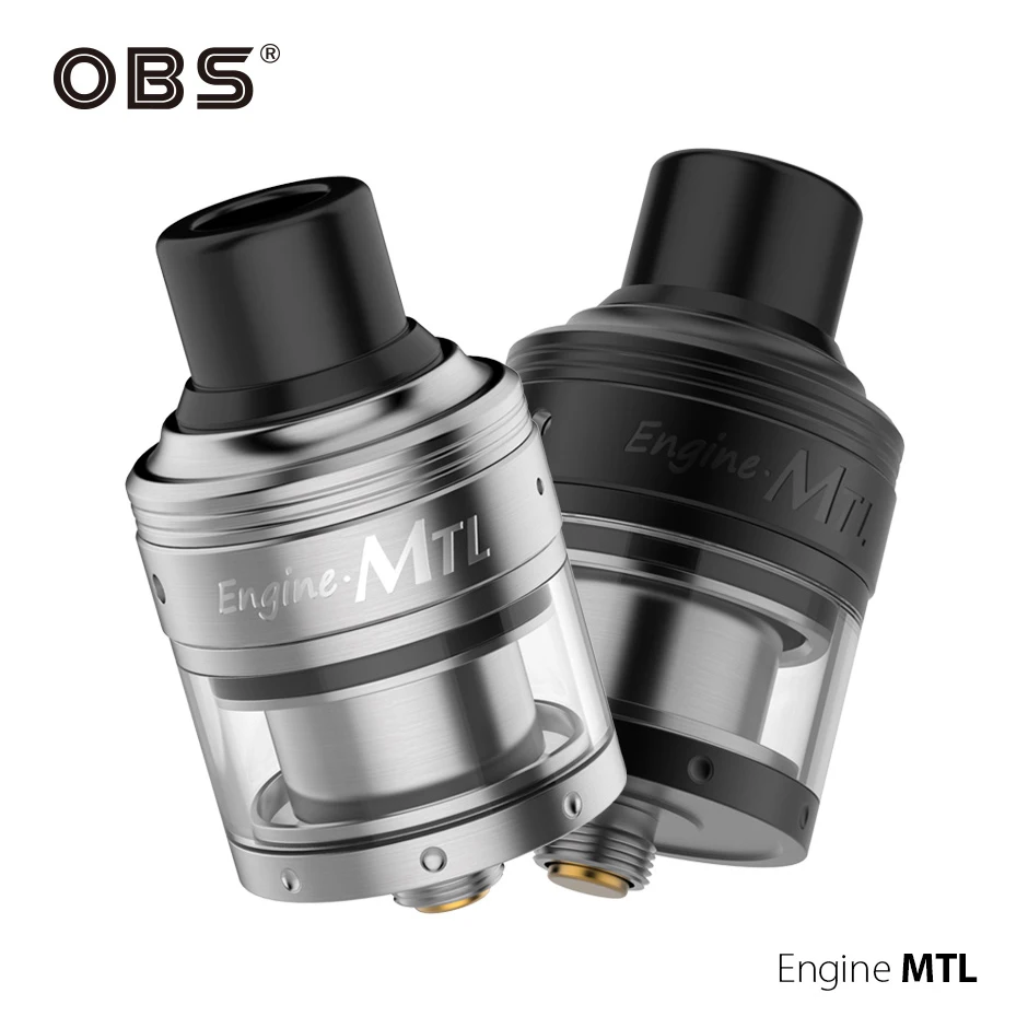 

E cigarette OBS Engine MTL RTA 2ml airflow adjustable RTA Single Coil Building fit OBS Cube/Drag 2 mod Engine MTL Tank Atomizer