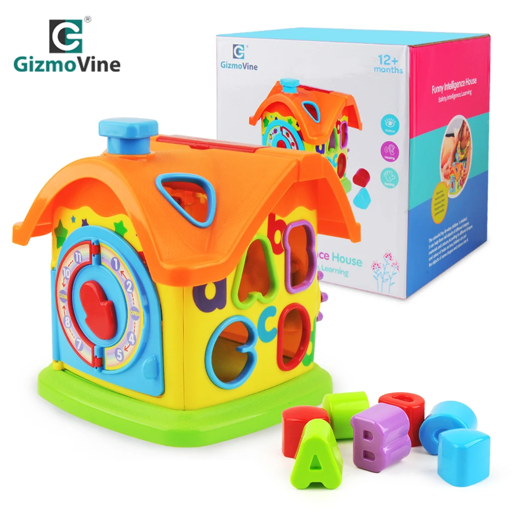 

Intelligent Funny House Toys Letter Building Block House Model For Kids Activity Cube Toy Baby Block Learning Educational Toys