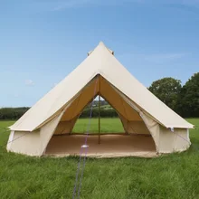 GRNTAMN 4m& 5m двухдверная хлопковая Брезентовая палатка с колокольчиком, роскошная семейная палатка с печкой, куртка на стене, музыкальные палатки для фестивалей