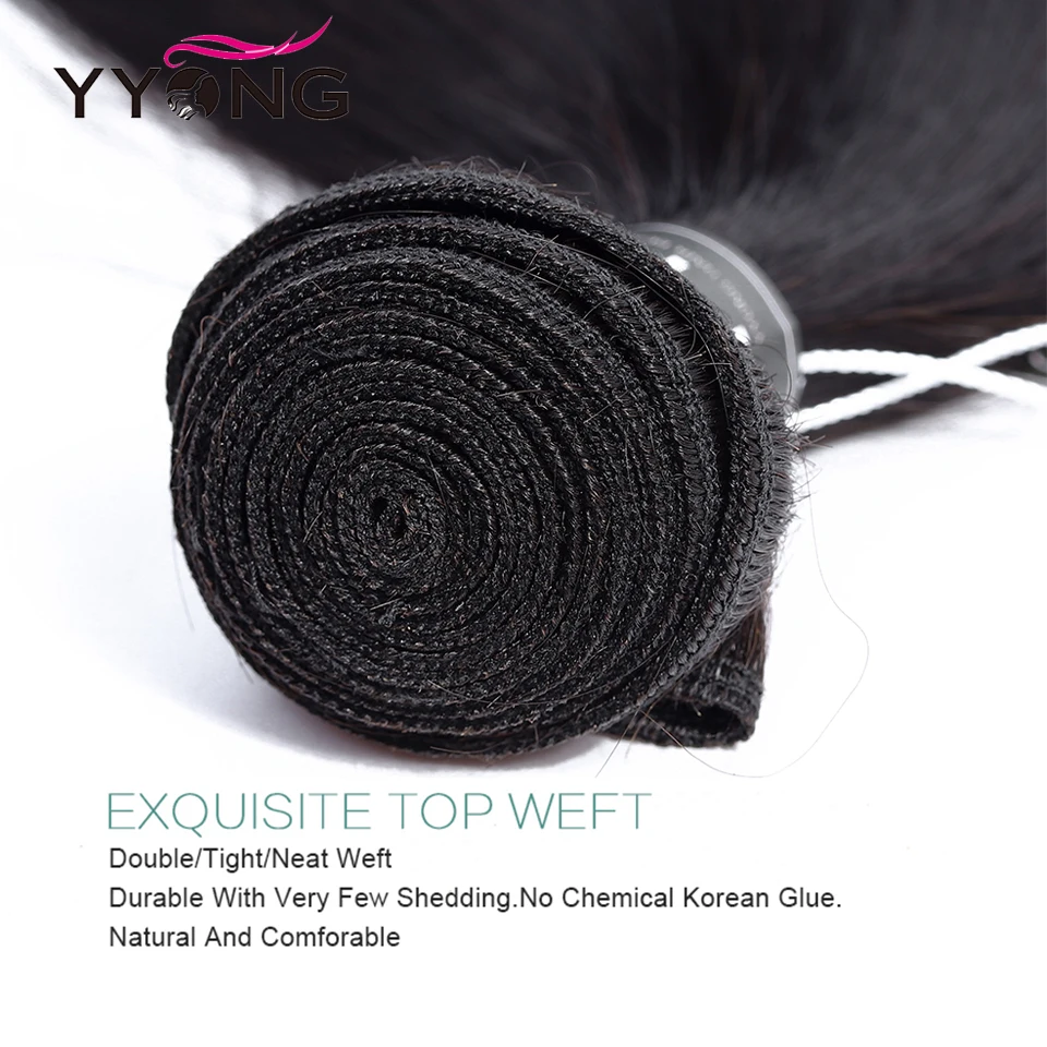  Yyong Hair 5x5 Closure With Bundles Brazilian Straight Bundles With Closure Remy 8-30inch Human Hai