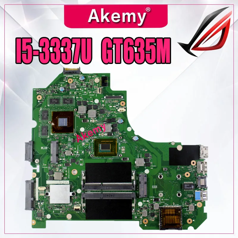 Akemy K56CB محمول اللوحة الأم ل ASUS K56CB K56CM K56C K56 S550CM S550C اختبار اللوحة الأصلية I5-3337U GT635M