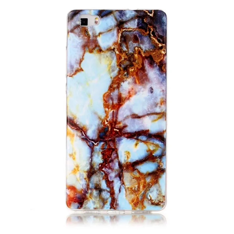 10pcs Wholesale Luxury Marble Pattern For Huawei Case Phone Accessories Coque Ascend P8 Lite P8Lite | Мобильные телефоны и