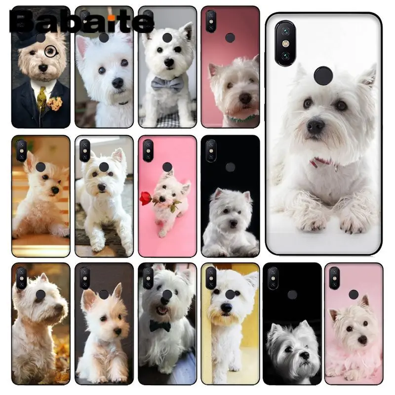 Мягкий Черный силиконовый чехол для телефона Babaite Westie dog из ТПУ redmi 5plus 5A 6pro 4X note5A