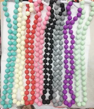 

2016 New popular DIY Handmade silicone Weave Baby teethers Teething Necklace Mommy Necklace GJXL272