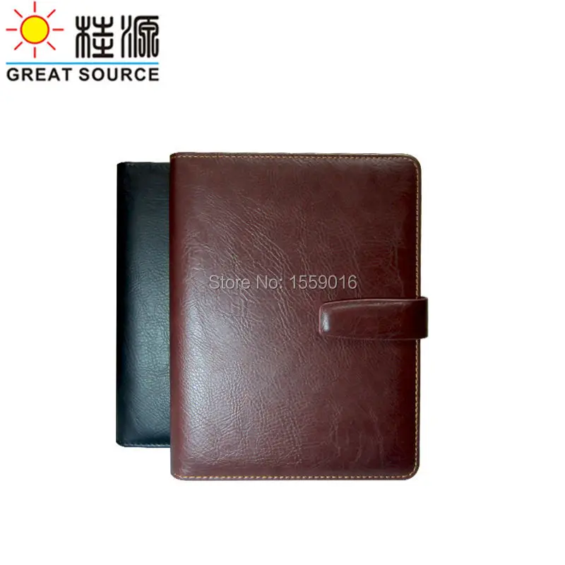 

Leather file ring binder document folder with 6 ring binder