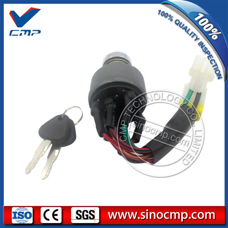 ignition key ignition switch excavator for Volvo EC140 EC160 EC210 EC240 EC290 EC330 EC360 EC460 (2)