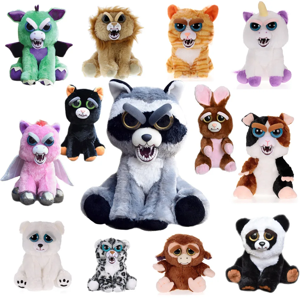 Toys 2017 New Feisty Pets Roaring Angry Toy Children Gift Change Face Stuffed Animal Doll Plush Toys For Kids Cute Prank toy