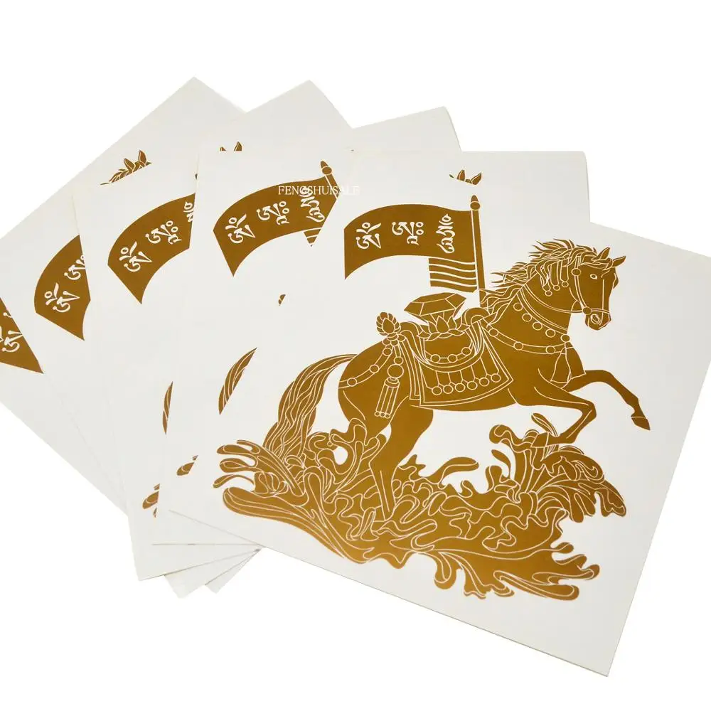 

Feng Shui 5 PCS Bejeweled Windhorse Sticker